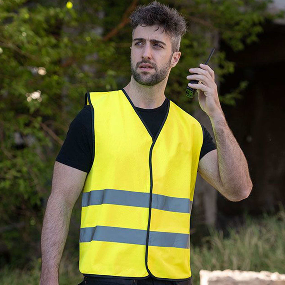 Korntex Warnweste Soltau Comfort-Fit mit schwarzem Saum in verschiedenen Größen und Farben, optional bedruckbar