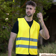 Korntex Warnweste Soltau Comfort-Fit mit schwarzem Saum in verschiedenen Größen und Farben, optional bedruckbar
