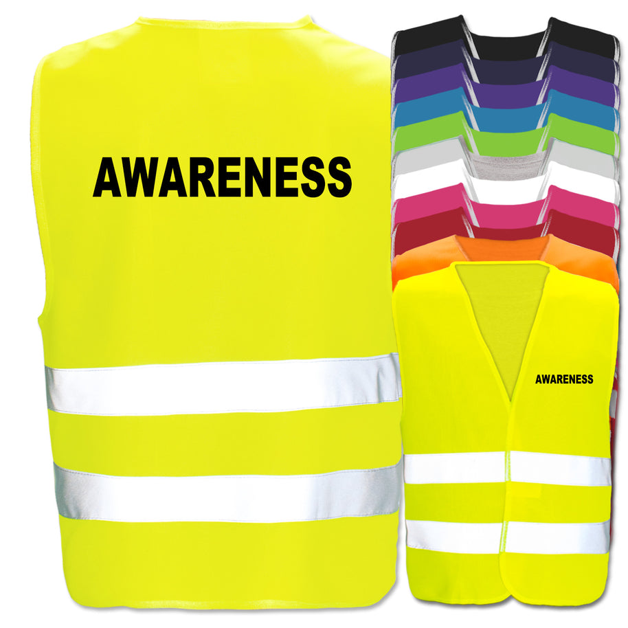 Awareness-Warnwesten mit zwei Leuchtstreifen // viele Farben und Größen // abweichender Begriff möglich