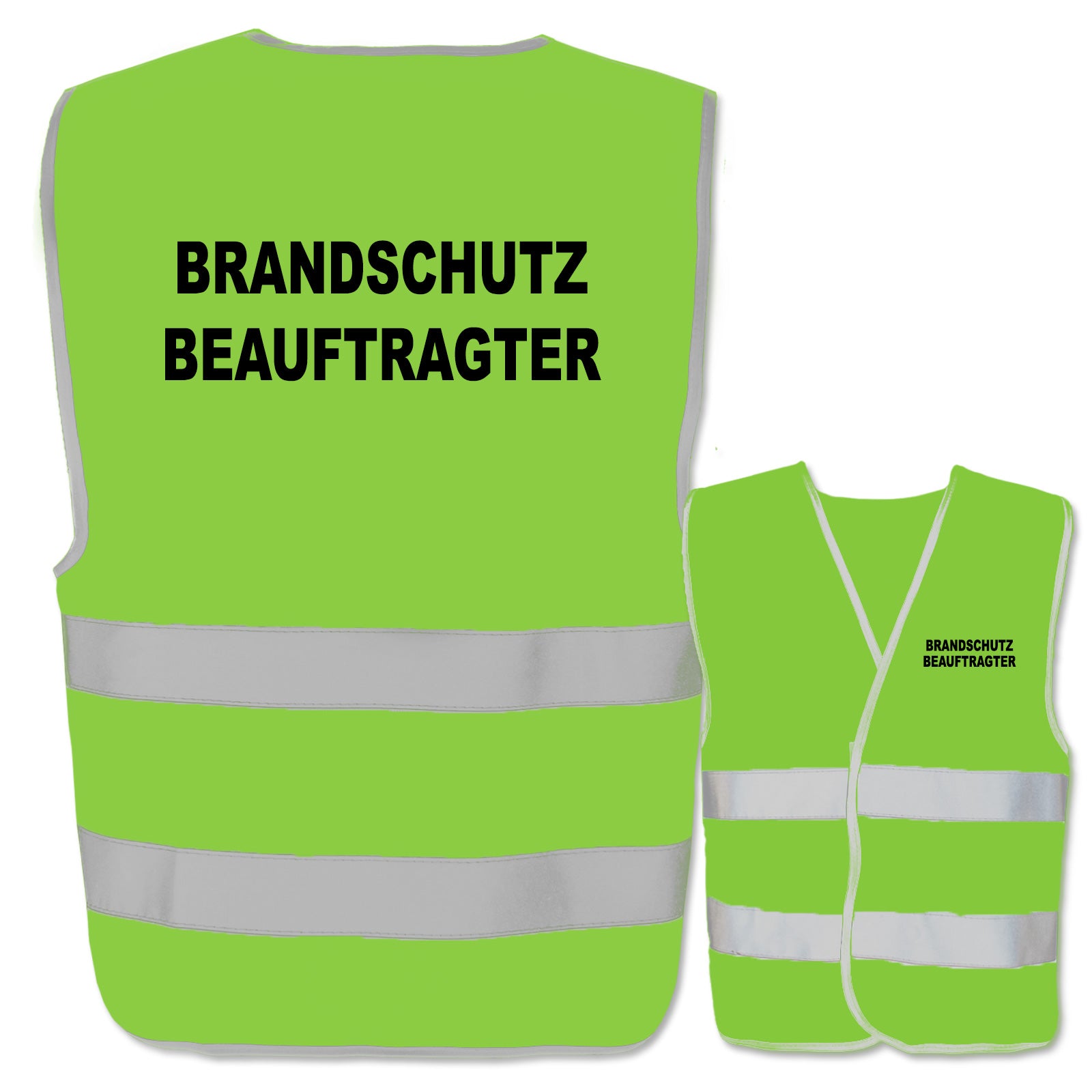 Brandschutzbeauftragter-Warnwesten mit zwei Leuchtstreifen // viele Farben und Größen // abweichender Begriff möglich