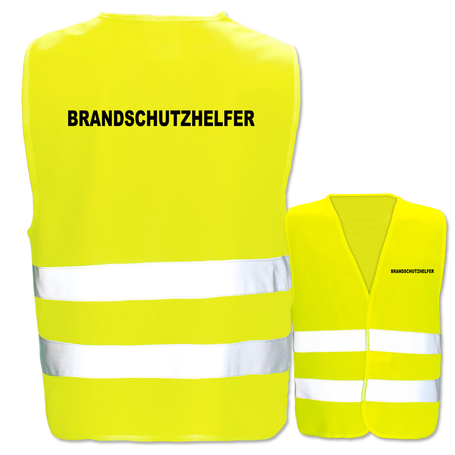 Brandschutzhelfer-Warnwesten mit zwei Leuchtstreifen // viele Farben und Größen // abweichender Begriff möglich