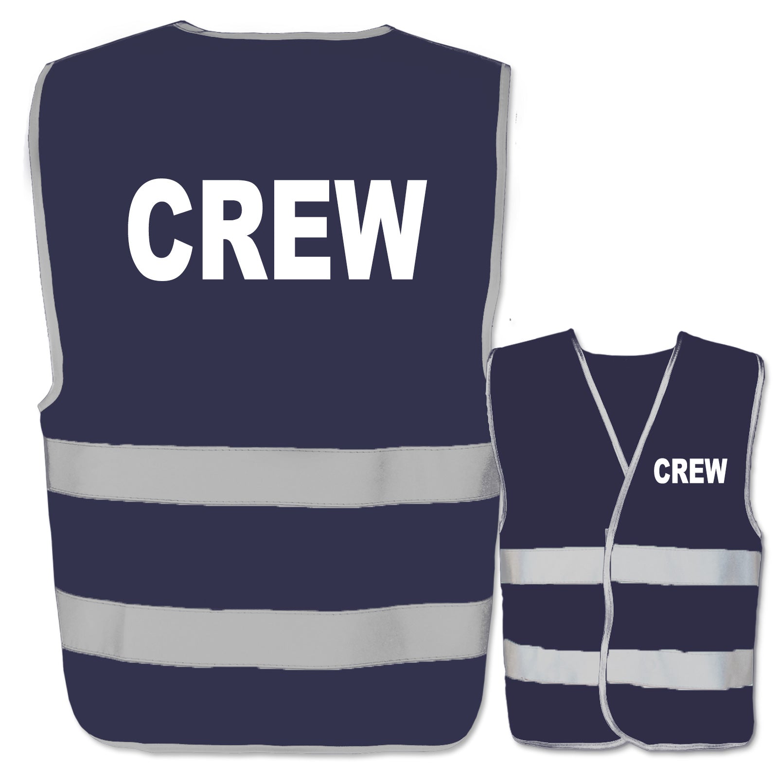 Crew-Warnwesten mit zwei Leuchtstreifen // viele Farben und Größen // abweichender Begriff möglich