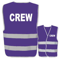 Crew Warnwesten mit zwei Leuchtstreifen in verschiedenen Farben und Größen, individuell bedruckbar