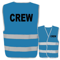 Crew Warnwesten mit zwei Leuchtstreifen in verschiedenen Farben und Größen, individuelles Aufdruckoption