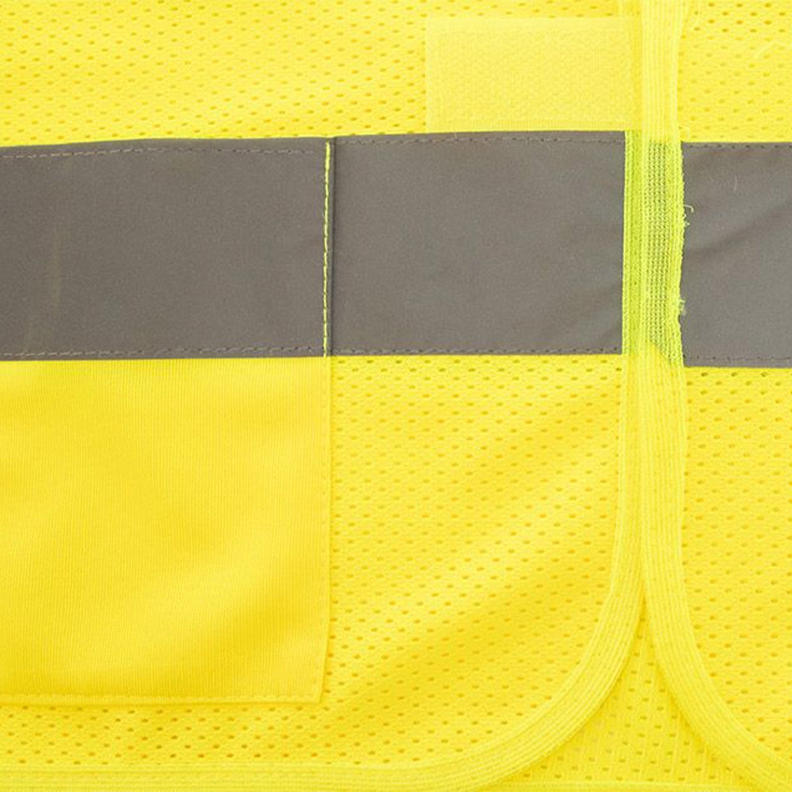 Korntex Kinder Mesh Warnweste „Korfu“ in Gelb mit Reflexstreifen und Klettverschluss für Kita und Grundschule