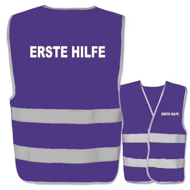 Erste Hilfe-Warnwesten mit zwei Leuchtstreifen // viele Farben und Größen // abweichender Begriff möglich