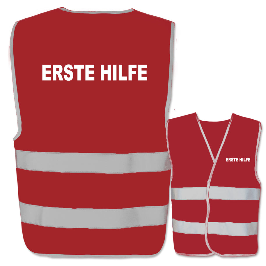 Erste Hilfe-Warnwesten mit zwei Leuchtstreifen // viele Farben und Größen // abweichender Begriff möglich