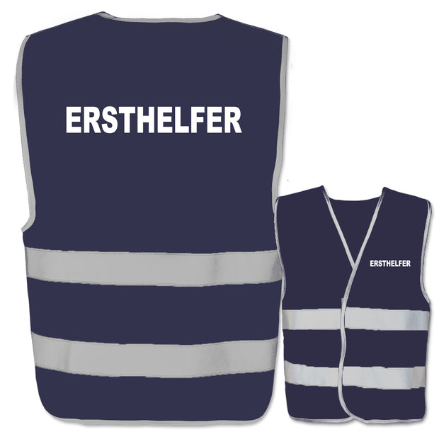 Ersthelfer-Warnwesten mit zwei Leuchtstreifen // viele Farben und Größen // abweichender Begriff möglich