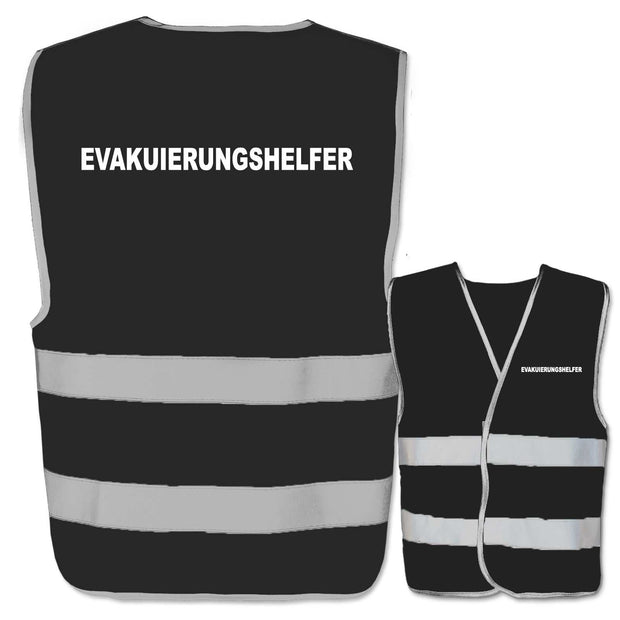Evakuierungshelfer-Warnweste mit zwei Leuchtstreifen in verschiedenen Farben und Größen von EasyMesh