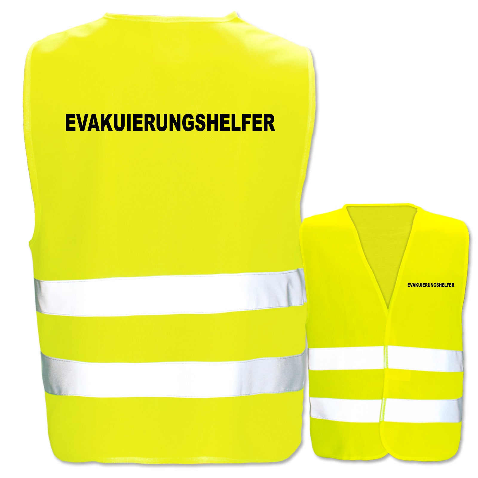 Evakuierungshelfer-Warnwesten mit zwei Leuchtstreifen // viele Farben und Größen // abweichender Begriff möglich