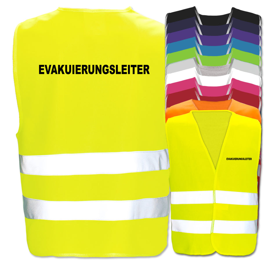 Evakuierungsleiter-Warnwesten mit zwei Leuchtstreifen // viele Farben und Größen // abweichender Begriff möglich