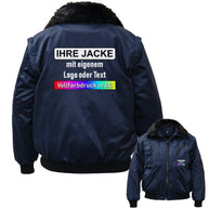 Farbige 4-in-1 Premium Pilotenjacke Korntex Oslo mit abnehmbaren Ärmeln und Innenfutter, wasserabweisend und vielseitig für Winter und Übergang
