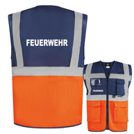 Feuerwehr-Multifunktionsweste mit Taschen und Reißverschluss in verschiedenen Farben und Größen