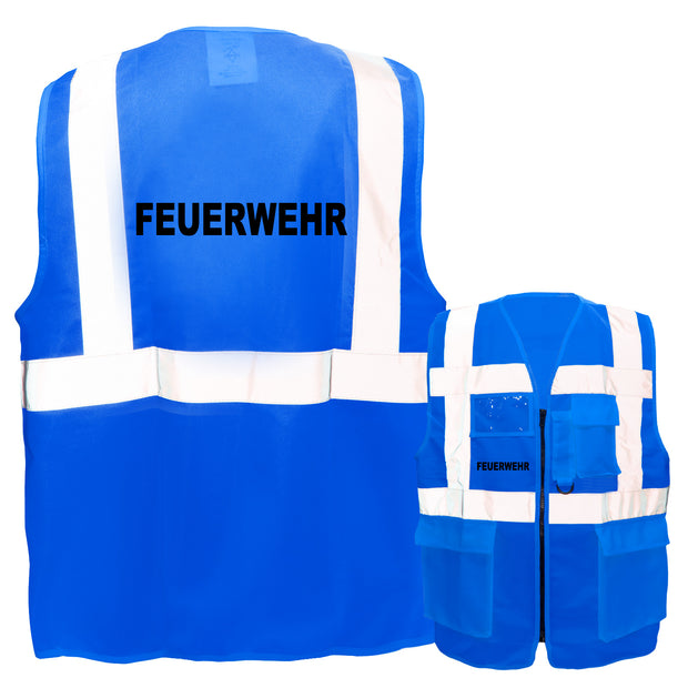 Feuerwehr-Multifunktionsweste mit Taschen und Reißverschluss // viele Farben und Größen // abweichender Begriff möglich (weitere Farben)