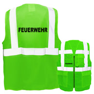 Feuerwehr-Multifunktionsweste mit Taschen und Reißverschluss // viele Farben und Größen // abweichender Begriff möglich (weitere Farben)