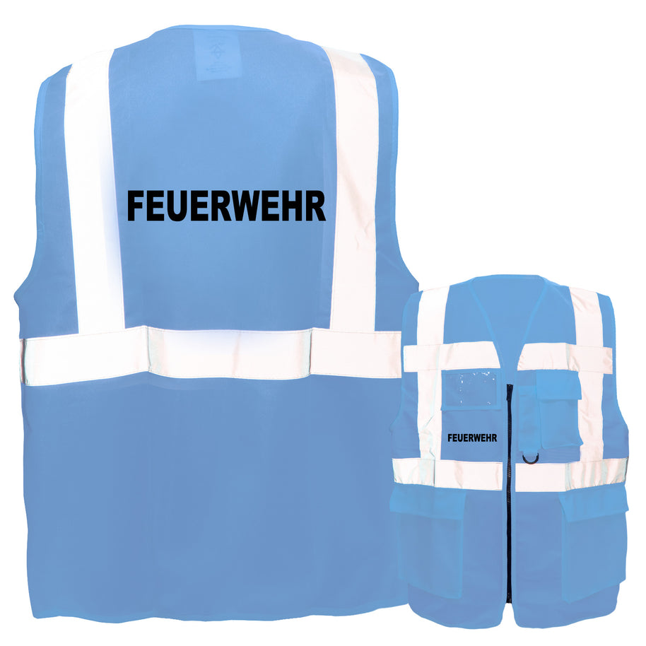 Feuerwehr-Multifunktionsweste mit Taschen und Reißverschluss // viele Farben und Größen // abweichender Begriff möglich (weitere Farben)