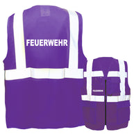 Feuerwehr-Multifunktionsweste mit Taschen und Reißverschluss // viele Farben und Größen // abweichender Begriff möglich (weitere Farben)