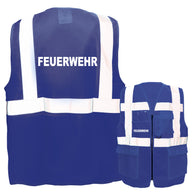 Feuerwehr-Multifunktionsweste mit Taschen und Reißverschluss // viele Farben und Größen // abweichender Begriff möglich (weitere Farben)