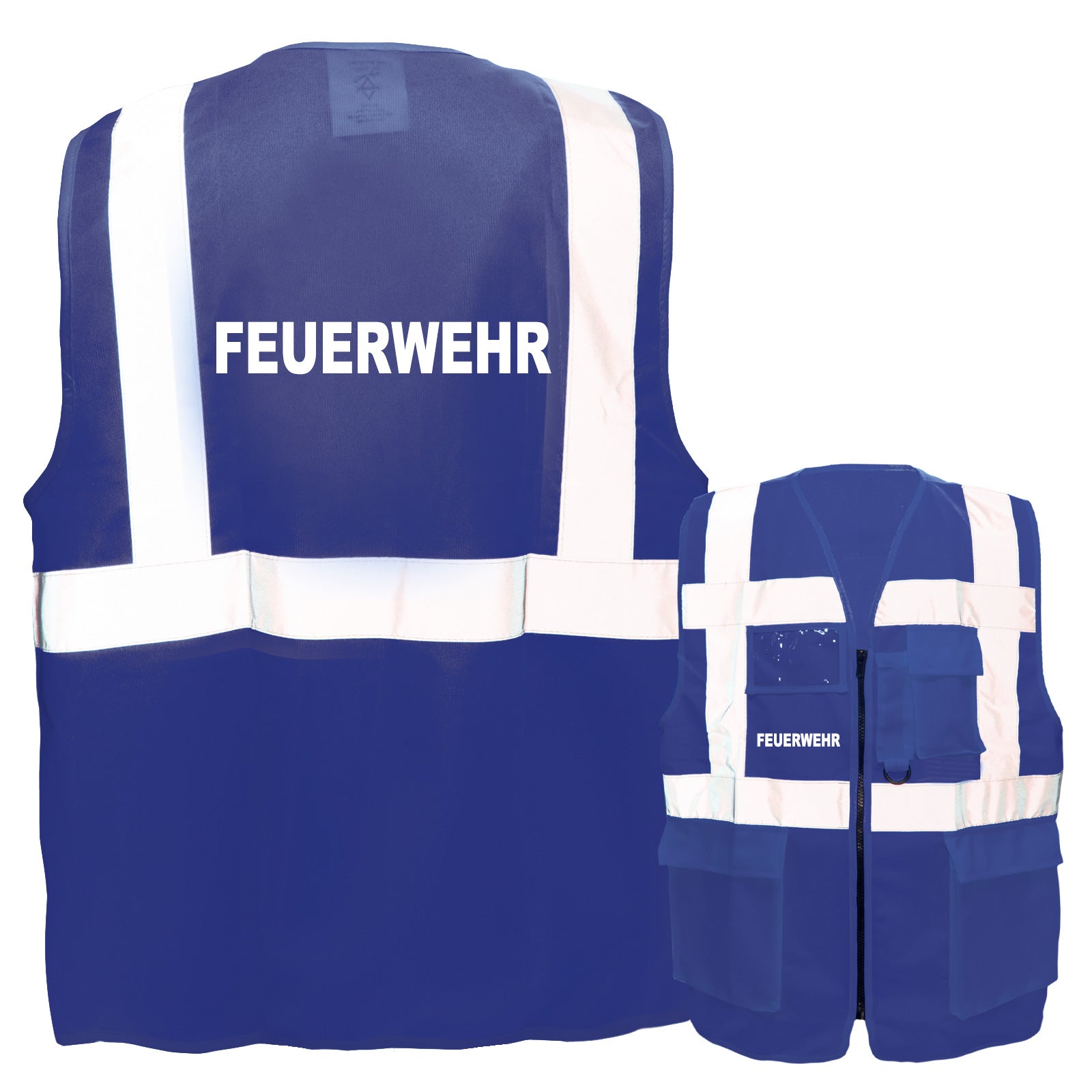 Feuerwehr-Multifunktionsweste mit Taschen und Reißverschluss // viele Farben und Größen // abweichender Begriff möglich (weitere Farben)