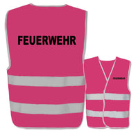 Feuerwehr-Warnwesten mit zwei Leuchtstreifen in verschiedenen Farben und Größen, geeignet für Nacht- und Tageseinsatz