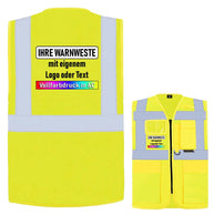 Korntex Multifunktionsweste Berlin mit Taschen, Reißverschluss und Leuchtstreifen in verschiedenen Farben und Größen