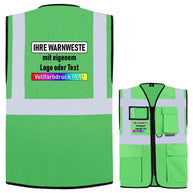 Korntex Multifunktionsweste Berlin mit Taschen, Reißverschluss und Leuchtstreifen in verschiedenen Farben und Größen