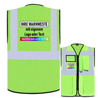 Korntex Multifunktionsweste Berlin mit Taschen, Reißverschluss und Leuchtstreifen in verschiedenen Größen und Farben