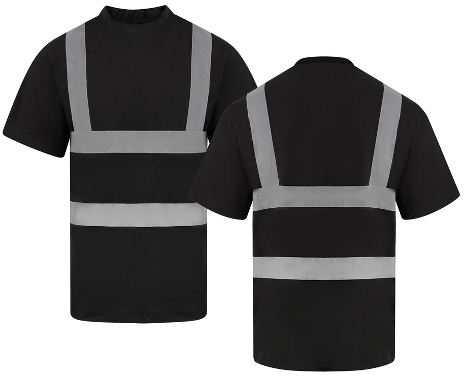 Korntex Hi-Vis T-Shirts "Barcelona" mit 4 Leuchtstreifen und Polycotton // Warnschutz-Shirt in Signalfarben // optional mit Aufdruck