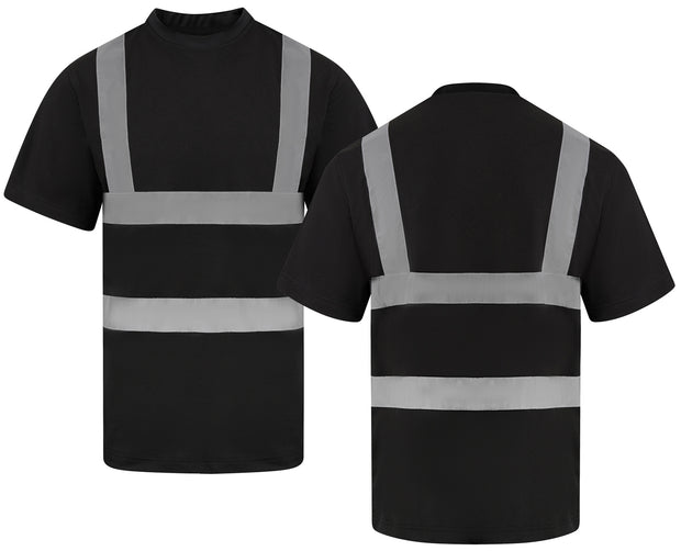 Korntex Hi-Vis T-Shirts "Barcelona" mit 4 Leuchtstreifen und Polycotton // Warnschutz-Shirt in Signalfarben // optional mit Aufdruck