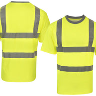 Korntex Hi-Vis T-Shirt Barcelona mit 4 Leuchtstreifen und Polycotton Warnschutzshirt in Signalfarben