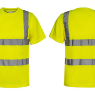 Korntex Hi-Vis T-Shirt Cordoba mit 4 reflektierenden Streifen und Micro-Polyester in Warnschutzfarbe