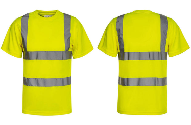 Korntex Hi-Vis T-Shirt Cordoba mit 4 reflektierenden Streifen und Micro-Polyester in Warnschutzfarbe