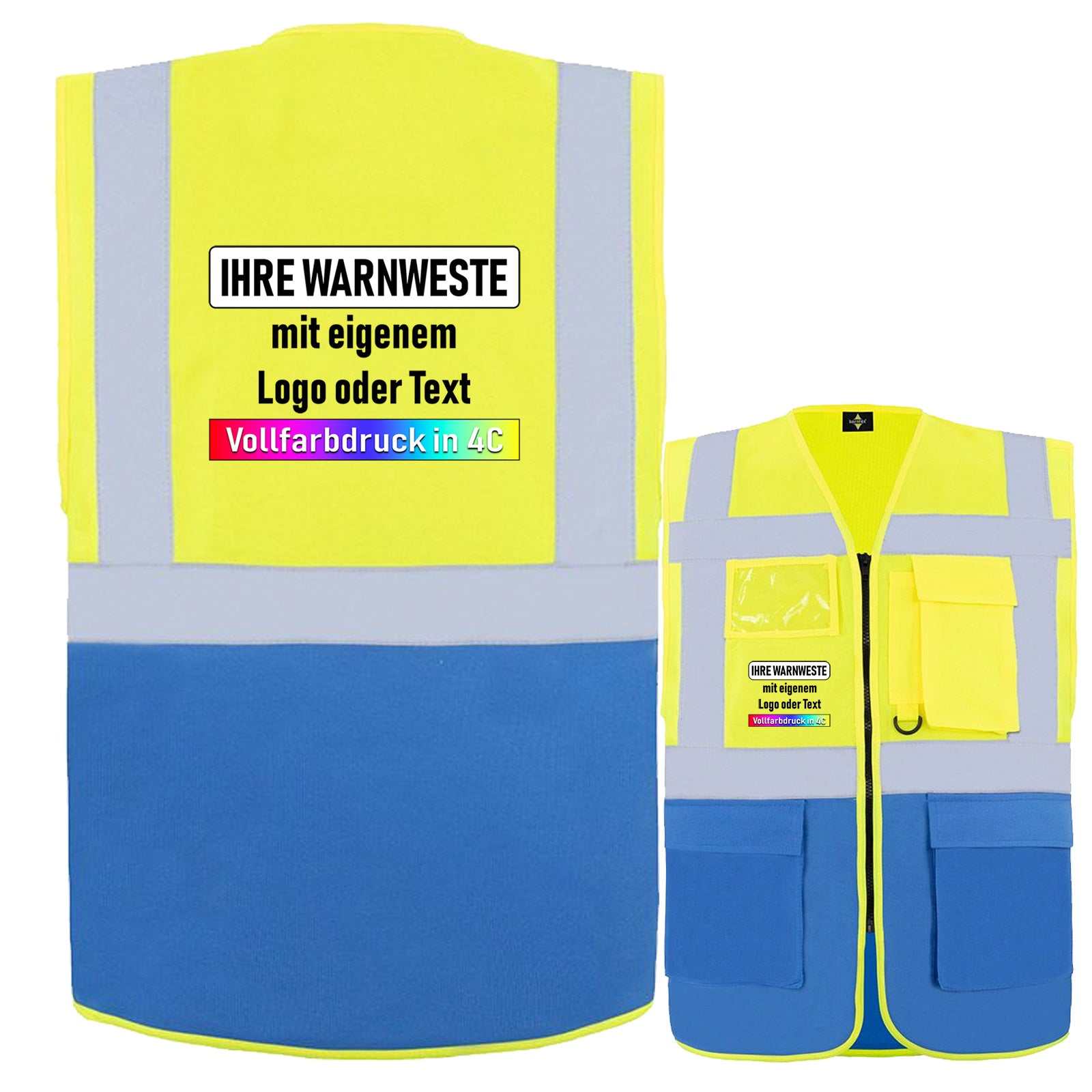 Gelb-blaue Korntex Comfort-Multifunktionsweste 