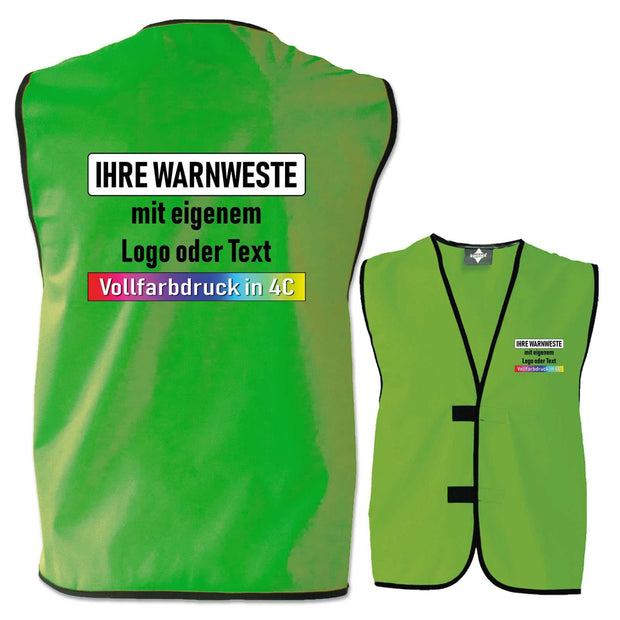 Korntex Kennzeichnungsweste Leipzig ohne Leuchtstreifen, bedruckbar mit Wunschtext oder Logo, ideal für Events und Teams