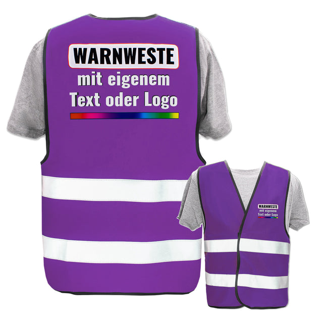 Korntex Kinder-Warnwesten "Aarhus" mit Klett und zwei Leuchtstreifen // Kita (XXS / XS) bis Grundschule (S) // optional mit Druck