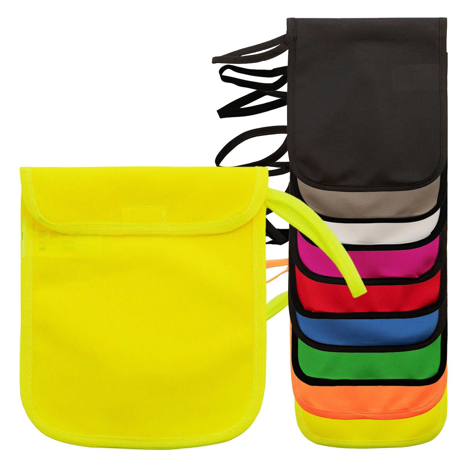 Korntex Aufbewahrungsbeutel aus robustem Polyester mit Klettverschluss und Trageschlaufe für Warnwesten in verschiedenen Farben