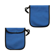 Blauer Korntex Aufbewahrungsbeutel mit schwarzer Umsäumung und Klettverschluss für Warnwesten