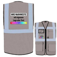 Korntex Comfort-Multifunktionsweste Hamburg mit Reißverschluss, Taschen, Ausweisfenster, Leuchtstreifen, individuell bedruckbar und in vielen Größen und Farben erhältlich