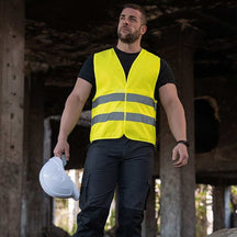 Korntex Warnwesten Freiburg mit zwei Leuchtstreifen und Klettverschluss, EN ISO 20471 zertifiziert