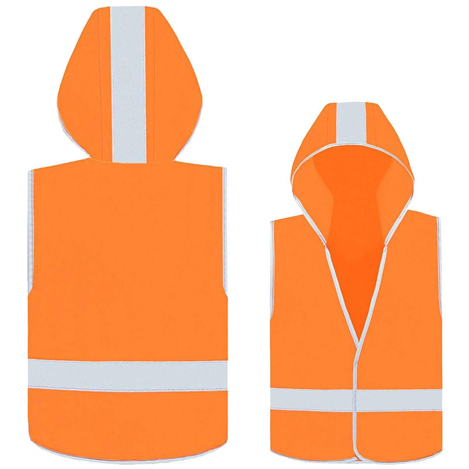 Korntex Kinder Test-Warnweste mit Kapuze „Odense“ für Grundschulkinder in Gelb aus atmungsaktivem Polyester