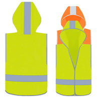 Korntex Kinder Test-Warnweste mit Kapuze in Gelb für Grundschulkinder aus atmungsaktivem Polyester