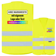 Warnweste Goeppingen aus Baumwollmischgewebe mit reflektierenden Streifen und verstellbaren Klettverschlüssen
