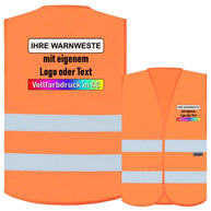 Warnweste Goeppingen aus Baumwollmischgewebe mit reflektierenden Streifen und verstellbaren Klettverschlüssen