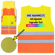 Korntex Mesh Warnweste mit Reißverschluss „Rhodes“ // Comfort-Fit // optional mit Druck