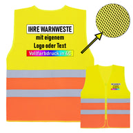 Korntex Mesh Warnweste mit Reißverschluss „Rhodes“ // Comfort-Fit // optional mit Druck