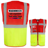 Korntex Multifunktionsweste Berlin mit Taschen, Reißverschluss und Leuchtstreifen in verschiedenen Farben und Größen
