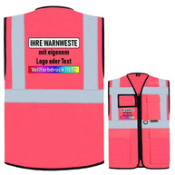 Korntex Multifunktionsweste Berlin mit Taschen, Reißverschluss und Leuchtstreifen in verschiedenen Farben und Größen