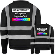 Korntex Sweatshirt „Limerick“ in Warnschutz-Signalfarben mit 4 reflektierenden Leuchtstreifen für hohe Sichtbarkeit