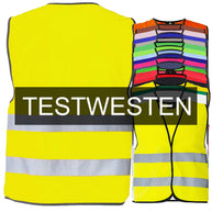 Korntex ISO Test-Warnweste mit zwei reflektierenden Leuchtstreifen in Signalgelb