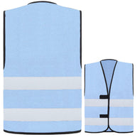 Korntex farbige Test-Warnwesten mit zwei reflektierenden Leuchtstreifen in Gelb und Blau